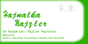 hajnalka majzler business card